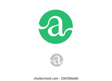A letter on circle isolated on white background.