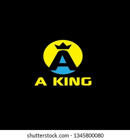 Letter A on circle logo design vector