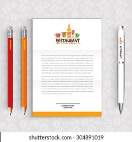 letter on Corporate identity Menu Restaurant Background coffee beans brown