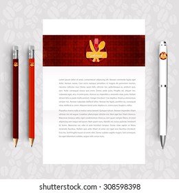 letter on Corporate identity Menu Restaurant Background coffee beans
