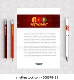 letter on Corporate identity Menu Restaurant Background coffee beans