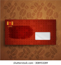 letter on Corporate identity Menu Restaurant Background coffee beans brown