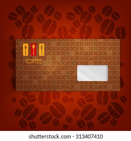 letter on Corporate identity Menu Restaurant Background coffee beans