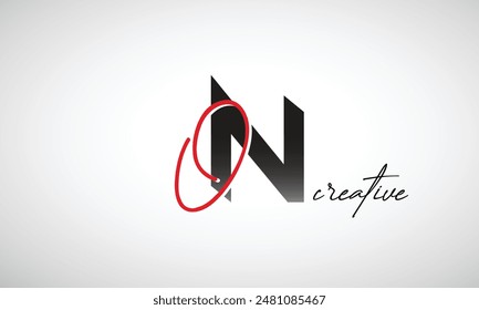 Letra ON Diseño de logotipo limpio creativo