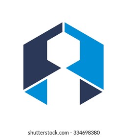 letter i on cube shape. box shape and letter i logo. logotype. logo template. vector icon.