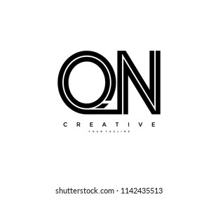 Letter ON Initial Modern Monogram Line Corporate Logo