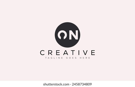 Letter ON logo design template vector illustration