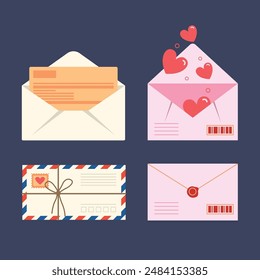Ilustración vectorial Carta en correo