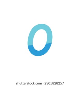 Letter on no o n color geometric symbol simple logo vector