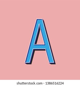 letter A on a pink background