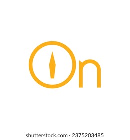 Letter on typography indication direction technology logo design vector free Royalty image 