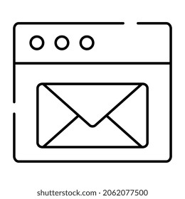 Letter on web page denoting concept of online mail