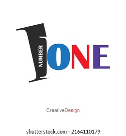 Letter ONE logo icon design template elements.