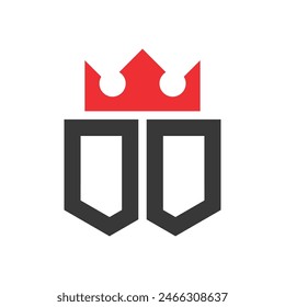 Letter O Crown Logo. Krone auf Buchstabe OO Logo Design Vorlage
