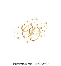 Letter OO With Gold dotted circle style effect.