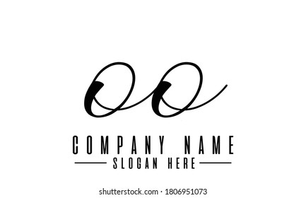 letter OO logo design, initial OO initial logo design template