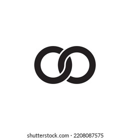 Letra OO Logotipo mínimo sencillo moderno