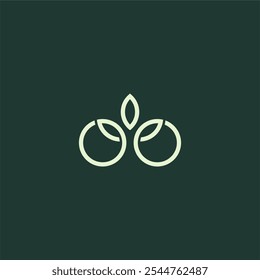 Icono de Vector de concepto de logotipo de crecimiento OO o árbol OO