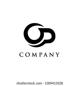 letter O,P initial O,P logo design concept
