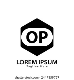 letter OP logo. OP. OP logo design vector illustration for creative company, business, industry
