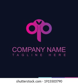 Letter OP logo icon design template elements