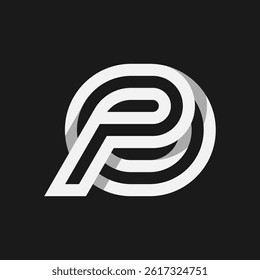 Letter OP or PO Monogram Logo, usable for brand and company logos, vector illustration