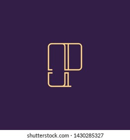 Letter OP PO O Clean and Minimal Initial Based Logo Design