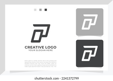 letter OP PO O P simple symbol logo vector