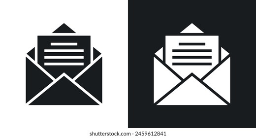 Conjunto de iconos de apertura de letra. Iconos para la gestión de sobres y correo electrónico.