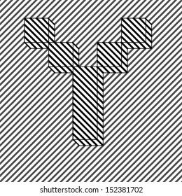Letter A - optical illusion alphabet