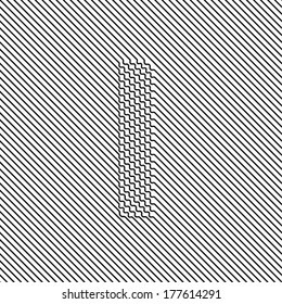 Letter I - Optical illusion alphabet
