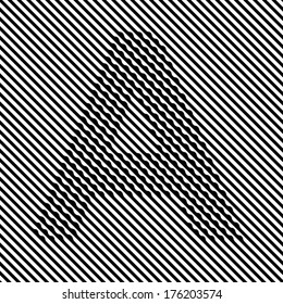 Letter A - Optical  illusion font set