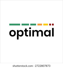 Letter Optimal logo icon vector typography design with colorful progress indicators in a clean modern style for business branding analytics technology and corporate identity