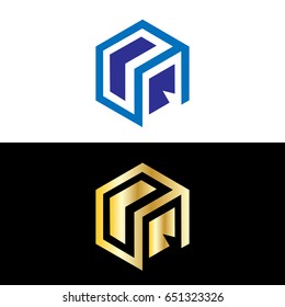 Letter OQ box design logo