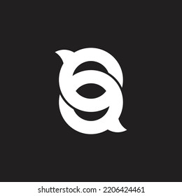 letter oq linked bubble talk logo vector 