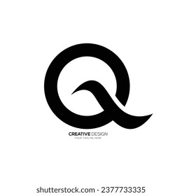 Letter Oq or Qo initial typography branding with modern monogram logo design idea