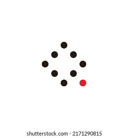 Letter OQ QO O Q circles geometric symbol simple logo vector