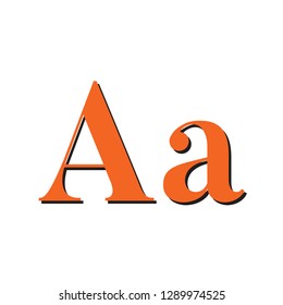 letter A orange