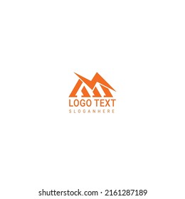 A letter orange Electric logo template