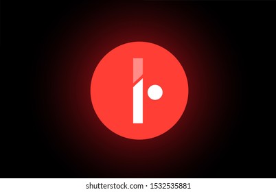 letter I orange white logo circle alphabet for company logo icon design. Suitable for a corporate or business design