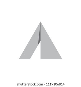 letter A origami design logo vector