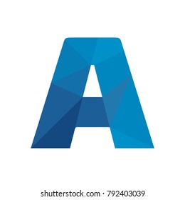 A Letter origami logo