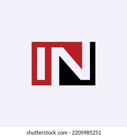 IN letter original creative modern logo design.