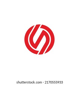 letter os circle motion simple geometric line logo vector