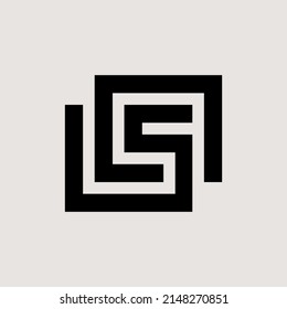Letter SO or OS geometric monogram logo. Perfect to industrial, fashion, etc.