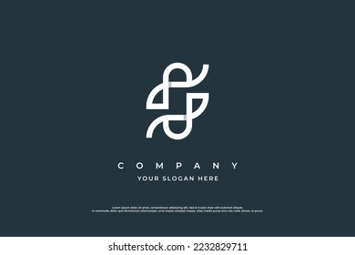 Letter OS Logo or SO Logo Design Vector Template