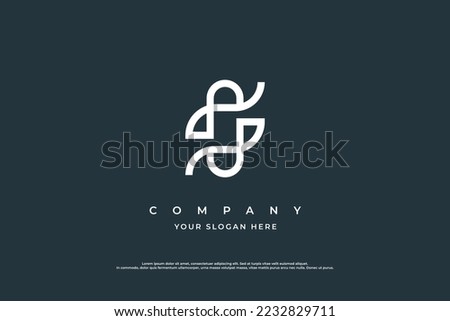 Letter OS Logo or SO Logo Design Vector Template