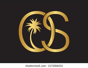 Letter OS Logo or Icon Design Vector Image Template