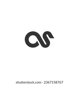 letter OS or SO logo vector image