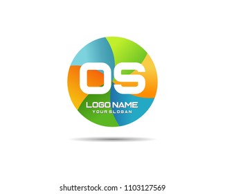 Letter OS Modern Shape Logo Design Template Element